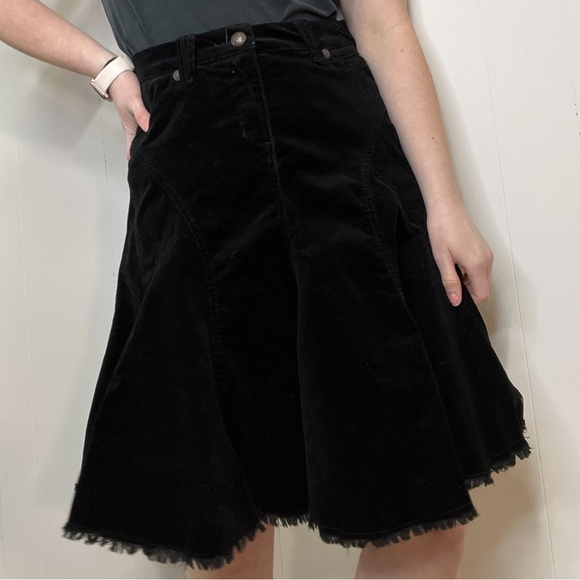 Vintage Corduroy Black Pleated Skirt by For Joseph Size 8 - Picture 4 of 16